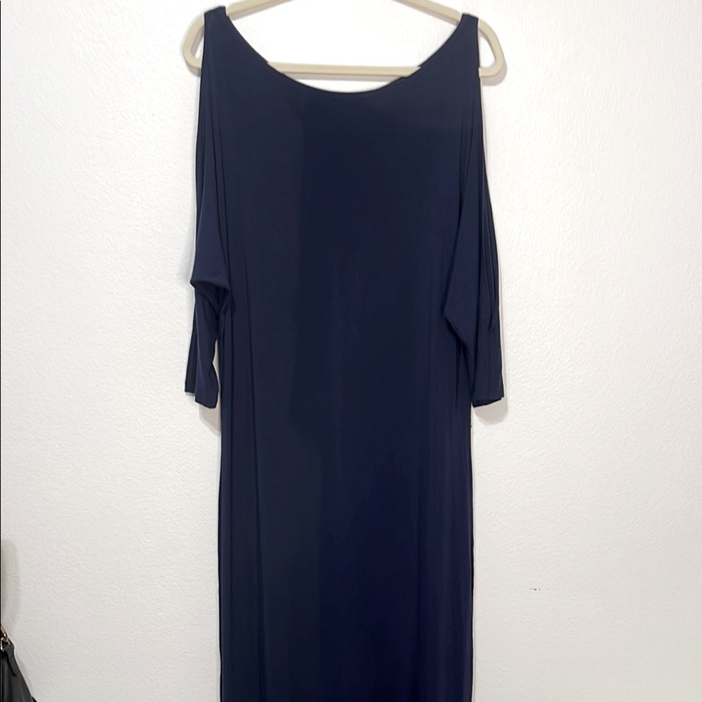 Tart Maxi Dress Blue Cold Shoulder Size XL PTP 23” EUC